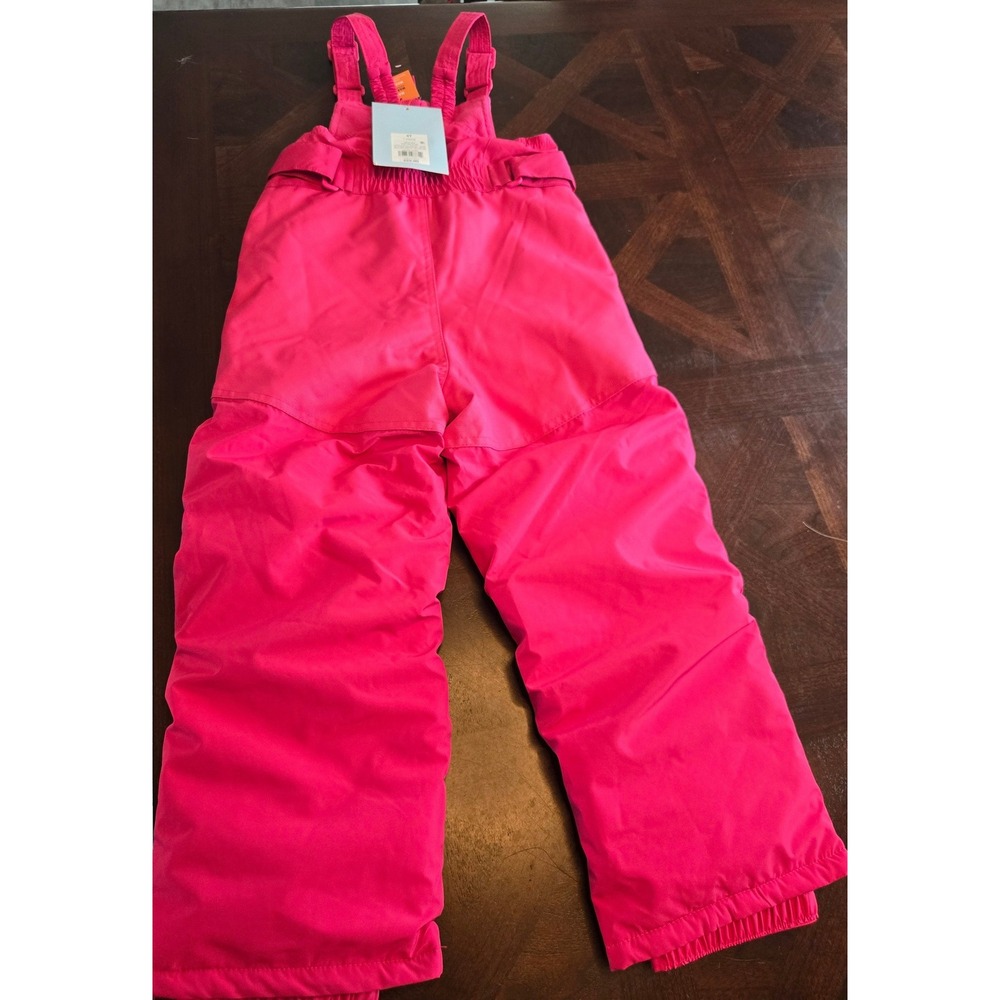 Cat & Jack Kids Dark Pink Insulated Snow Bibs Overalls 4T New With Tags